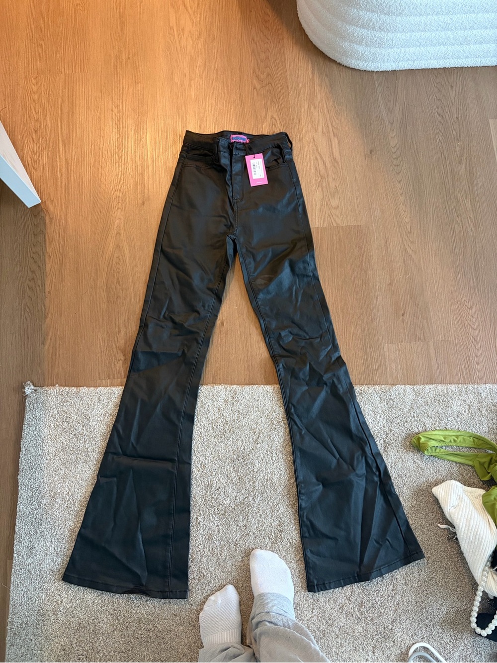 Edikted Black Boot Cut Flare Pants
